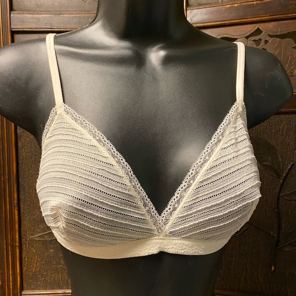 ERES Paris design lingerie- collaboration series.Triangle cotton lace bra.